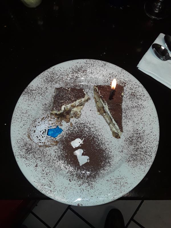 A special dessert of tiramisu made a perfect ending for our celebration.